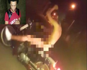 Navarrete: Arrestan hombre se desplazó en una motocicleta desnudo