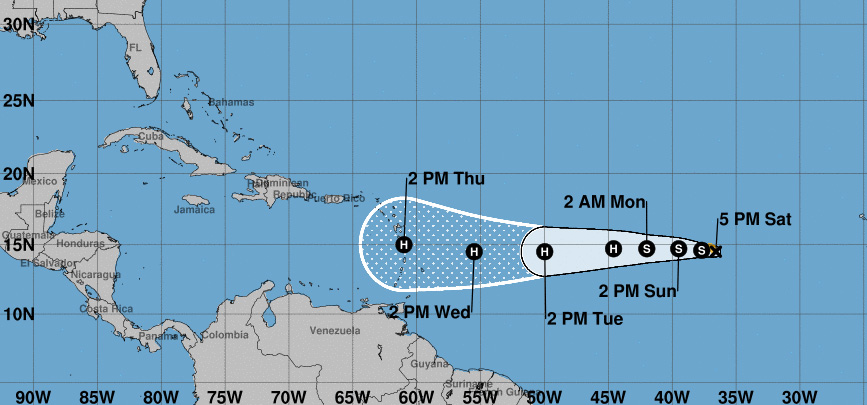 Se forma en el Atlántico la tormenta tropical Isaac
