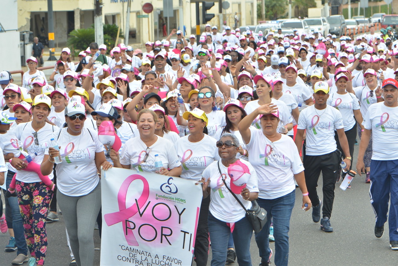 Caminan contra el cáncer en Santiago