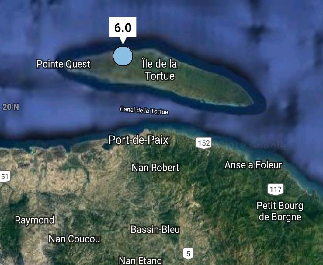 Al menos 11 muertos sismo ocurrió al noroeste de Haití