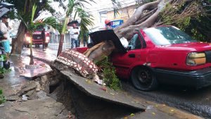 Aguaceros provocan daños 