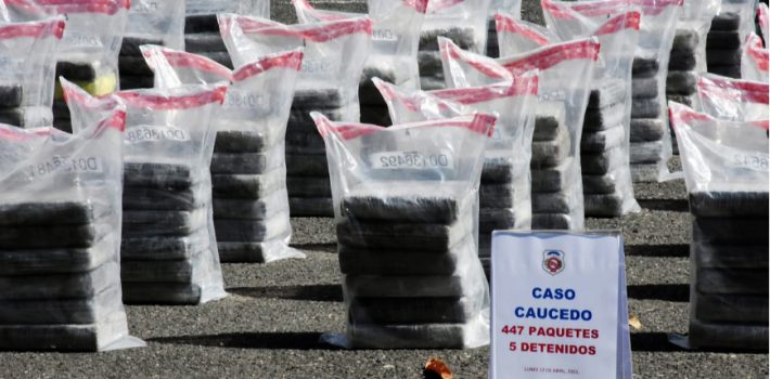 447 paquetes de cocaína
