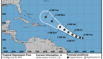 depresion tropical cuatro