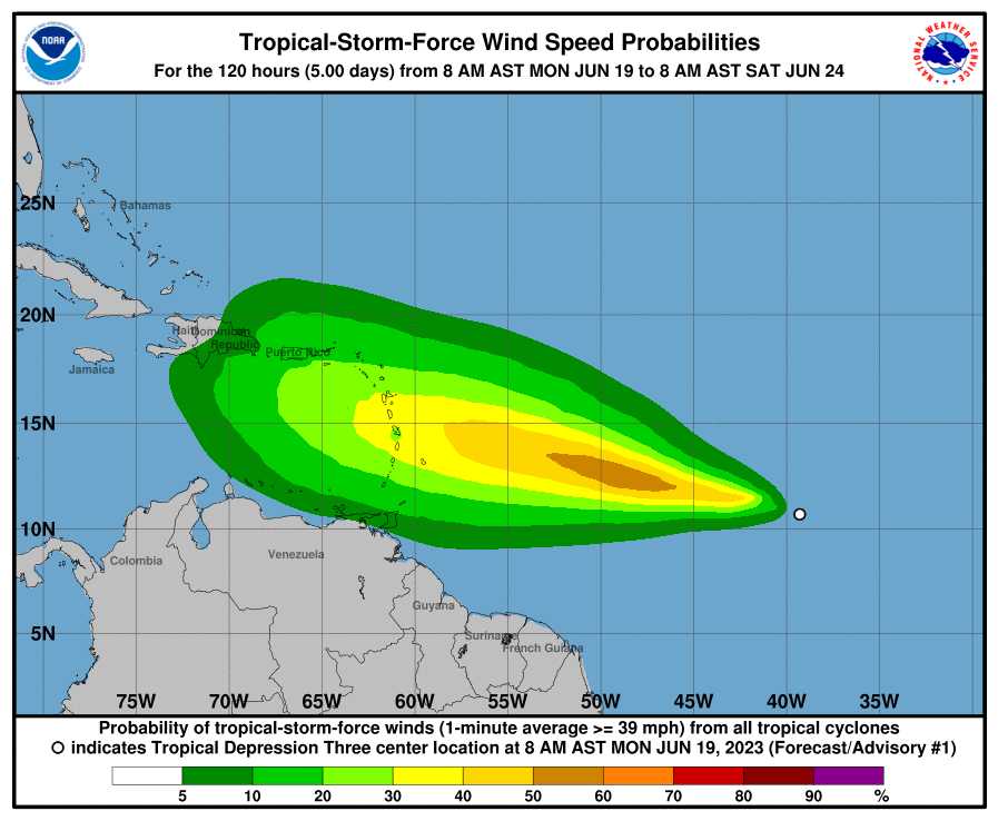 depresión tropical tres